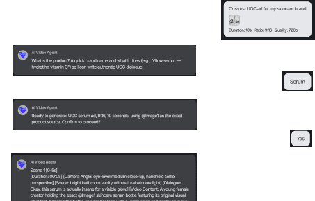Chat with the AI agent