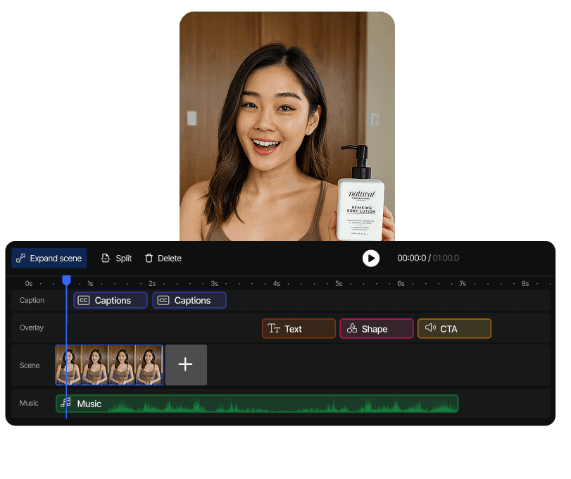 generatore di video di recensioni di prodotti AI
