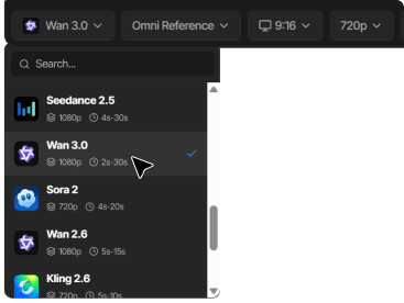 Open Tagshop AI and select Wan 3.0